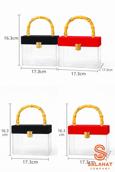 صندوق هدايا شكل شنطة حجم 17.3cm * 16.3cm.